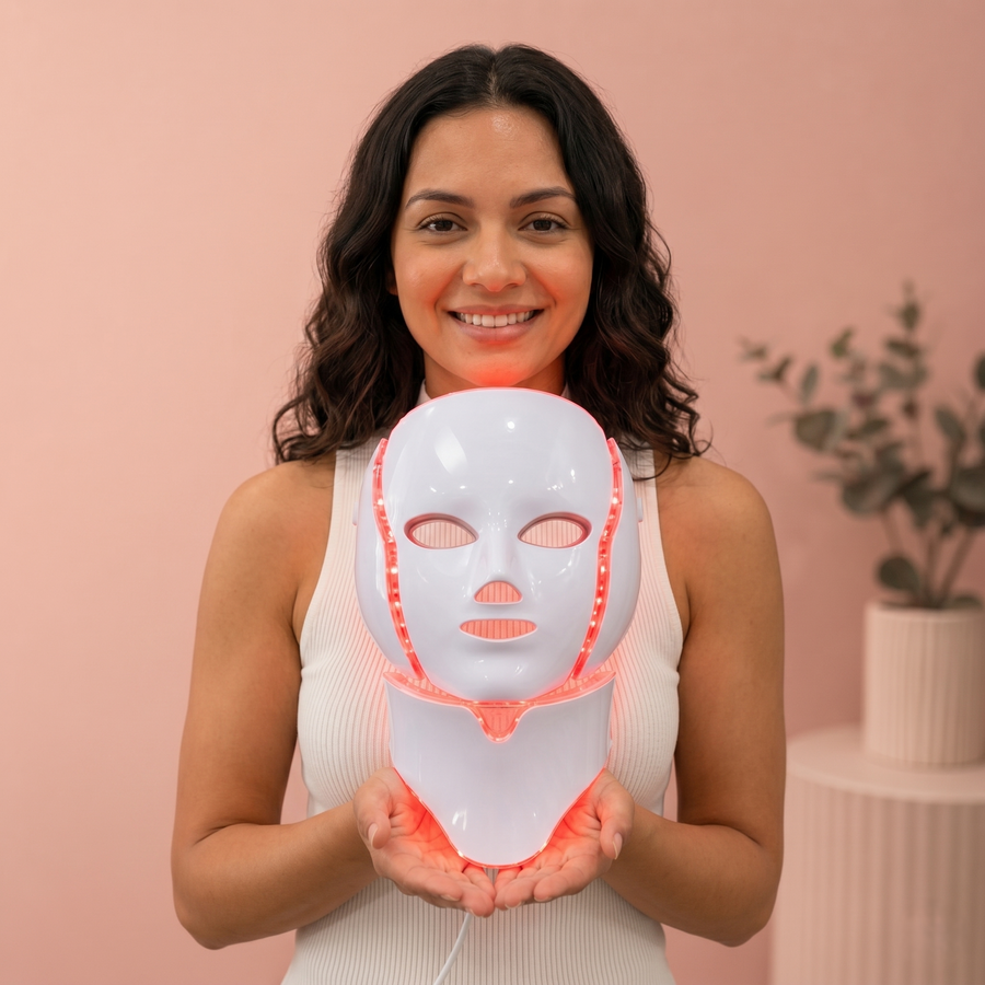 Elavira LumiMask, the flagship LED and microcurrent skincare device from Deoz Pty Ltd