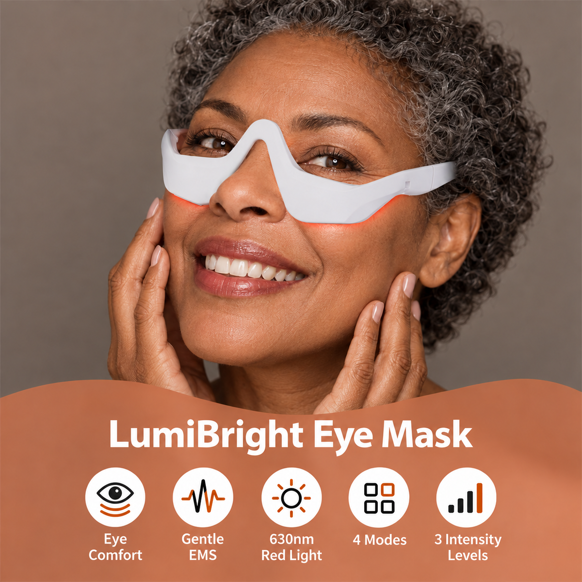 LumiBright™ Red Light + EMS Eye Mask