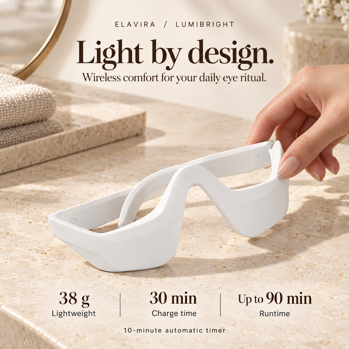 LumiBright™ Red Light + EMS Eye Mask