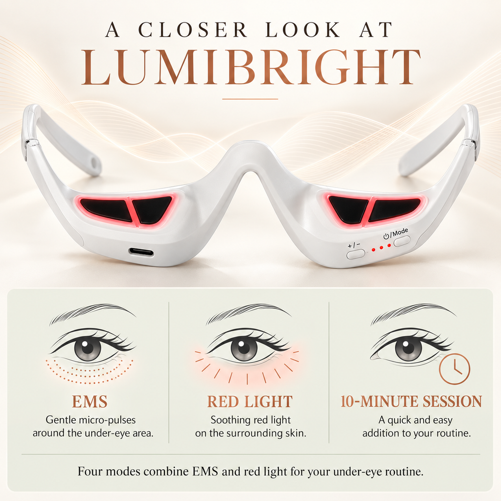 LumiBright™ Red Light + EMS Eye Mask